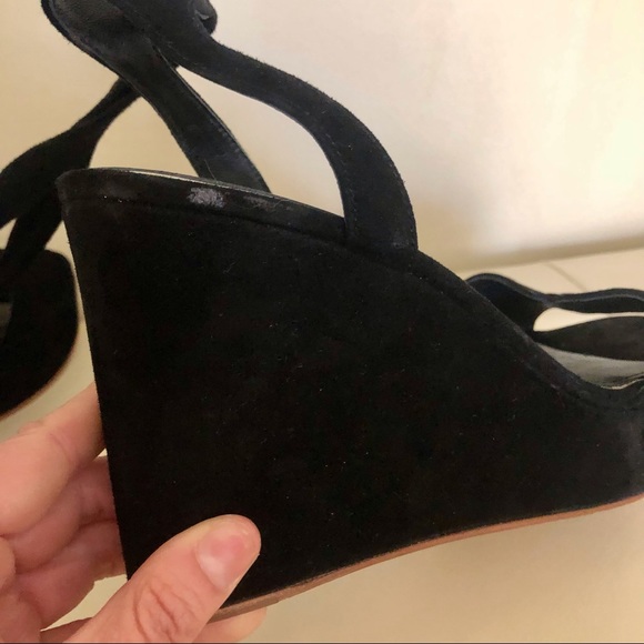 Etienne Aigner black suede Destroy platform sandals - Picture 5 of 9